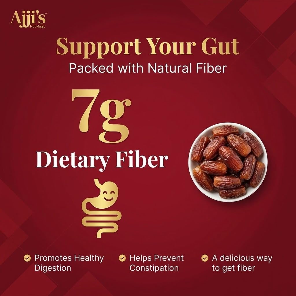 Ajji's Nut Medjool Dates 500gm |Khajur | khajoor dates| Jumbo Size |Dry fruits | Nuts | Grocery Items 2