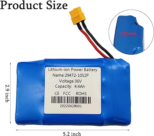 Miniatura 3 de Resistencia de la alta capacidad de la batería de litio de 36V 4400mAh
