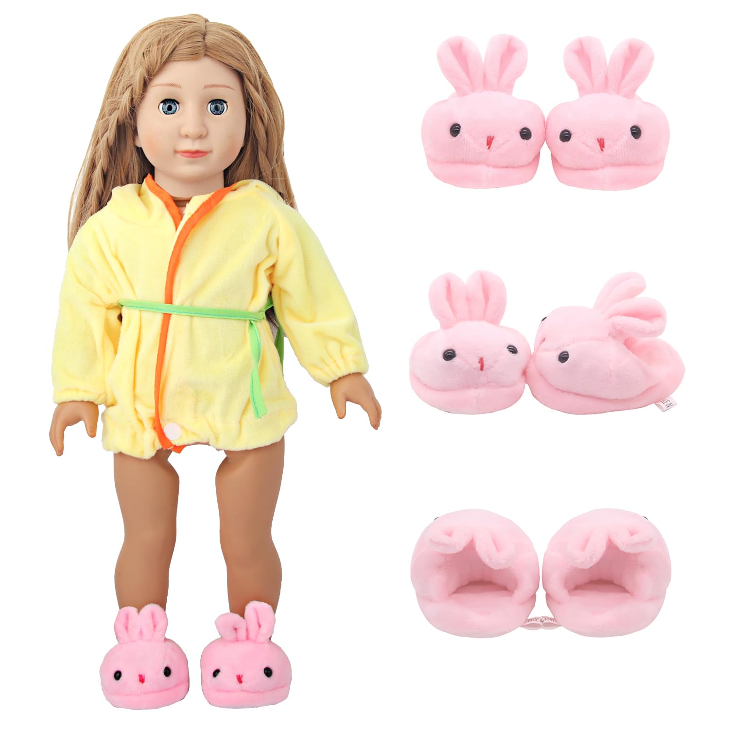 AugFrog 20 Pcs 18 inch Doll Accessories , 5 Pairs of Doll Shoes, 4 Pairs of Doll Socks, 1Pc Doll Sunglasses,1Pc Doll Necklace, Good Gift Holiday Best Gift Present for Girls, Kid