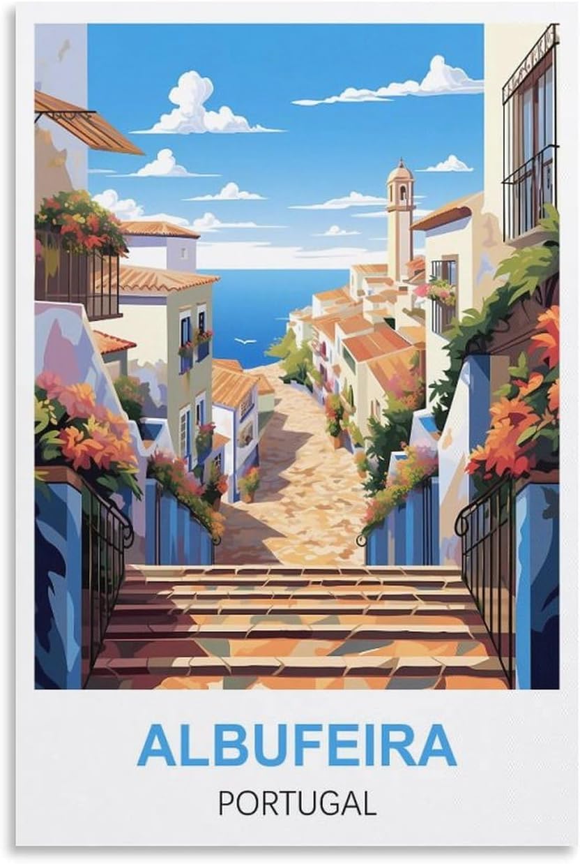 1000（52x38CM）0-Piece Jigsaw Puzzle | Albufeira Portugal Design | Adult Brain Teaser | Educational Toy & Gift