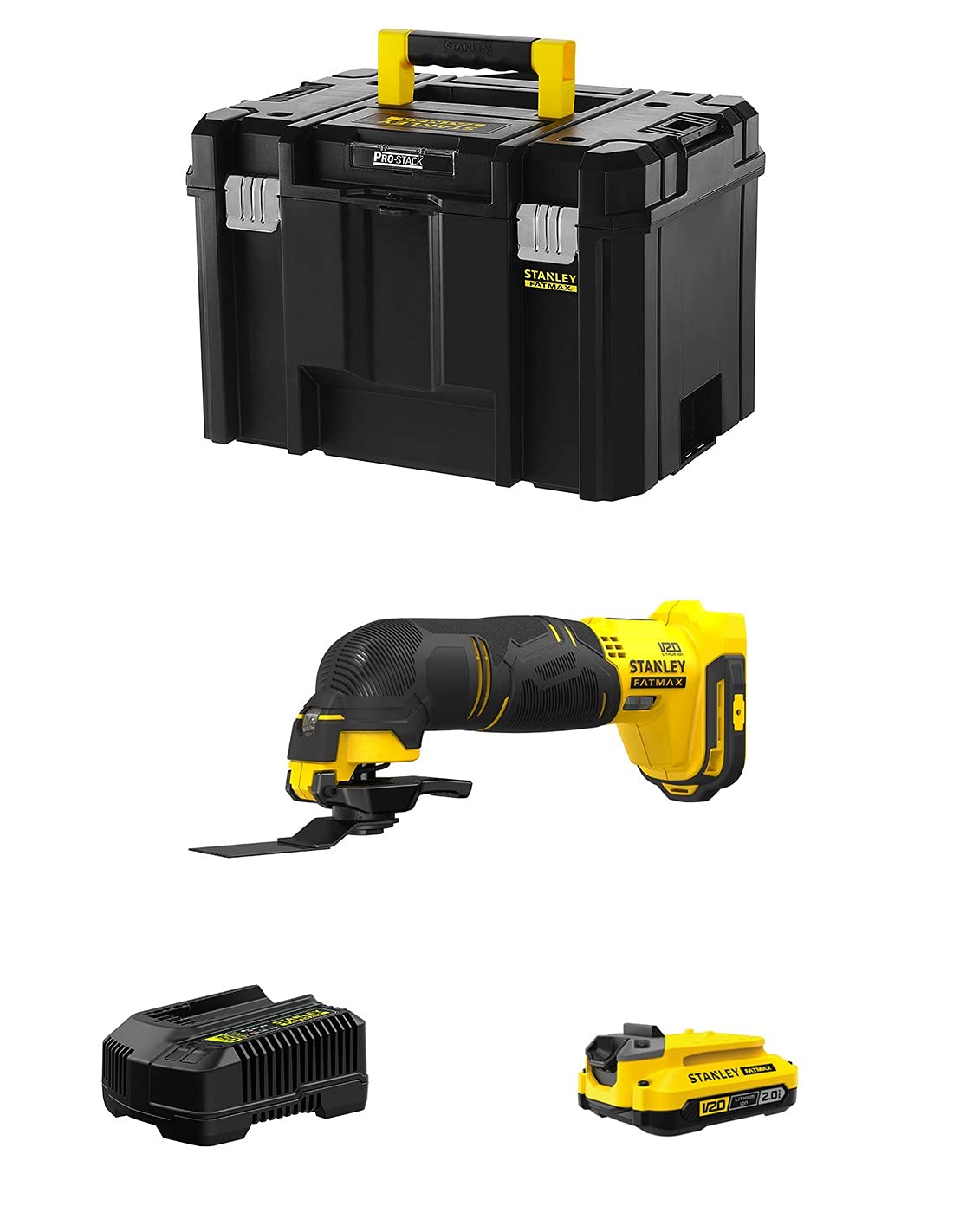 Multi-Herramienta STANLEY FatMax SFMCE500D1T (1 Batería de 2,0 Ah + Cargador + TSTAK VI)