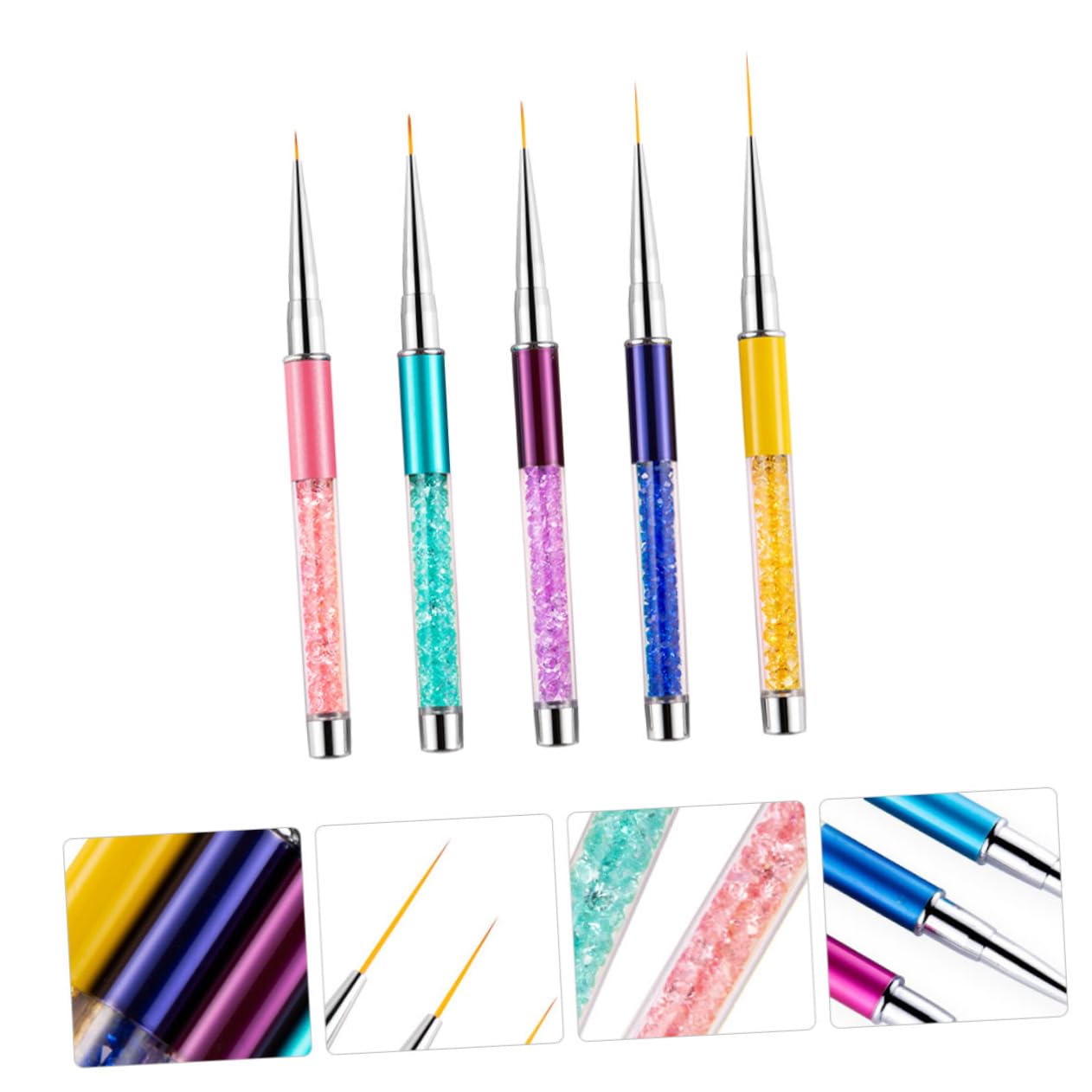 FRCOLOR 25 Pz set di pennelli per unghie pennelli unghie professionali pennelli unghie gel strumenti per manicure professionali penne in gel accessori per unghie strumento per manicure AbS