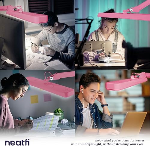 Miniatura 9 de Neatfi (Nuevo modelo) Lámpara de trabajo LED XL de 2,500 lúmenes con abrazadera, 3 modos de luz, temperatura de color correlacionada de 3000-6000K,