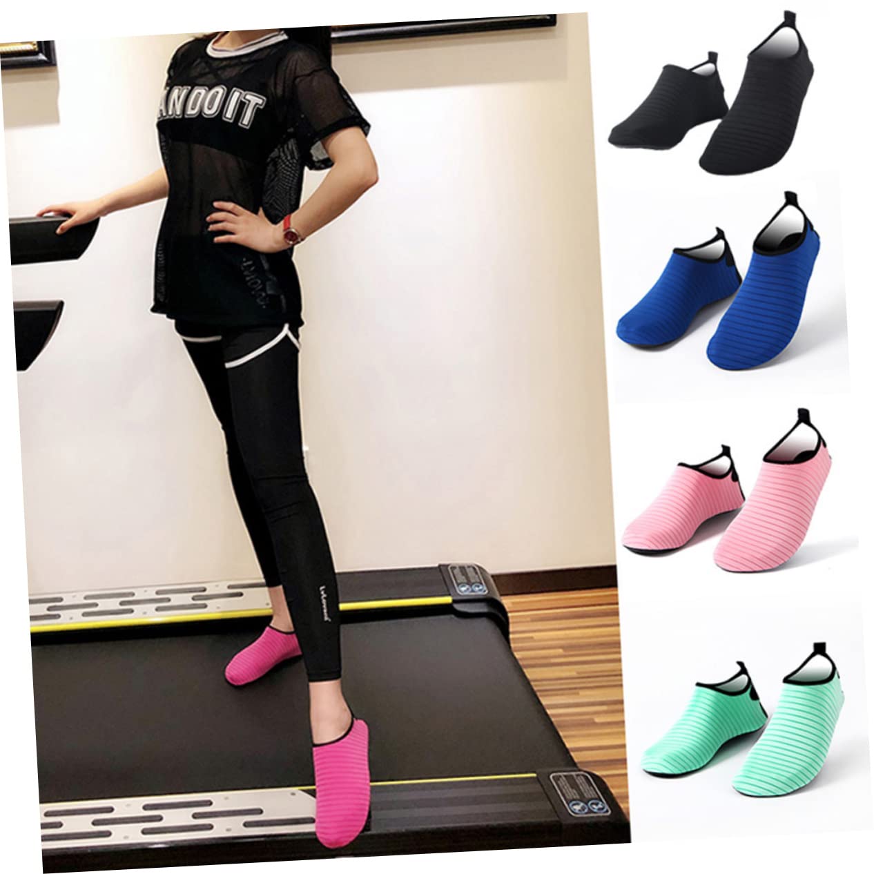 2pares Calcetines De Silicona Antideslizantes para Yoga y Fitness Talla Color Negro Diseño Grueso y Cómodo para Uso Casa y Actividades Deportivas