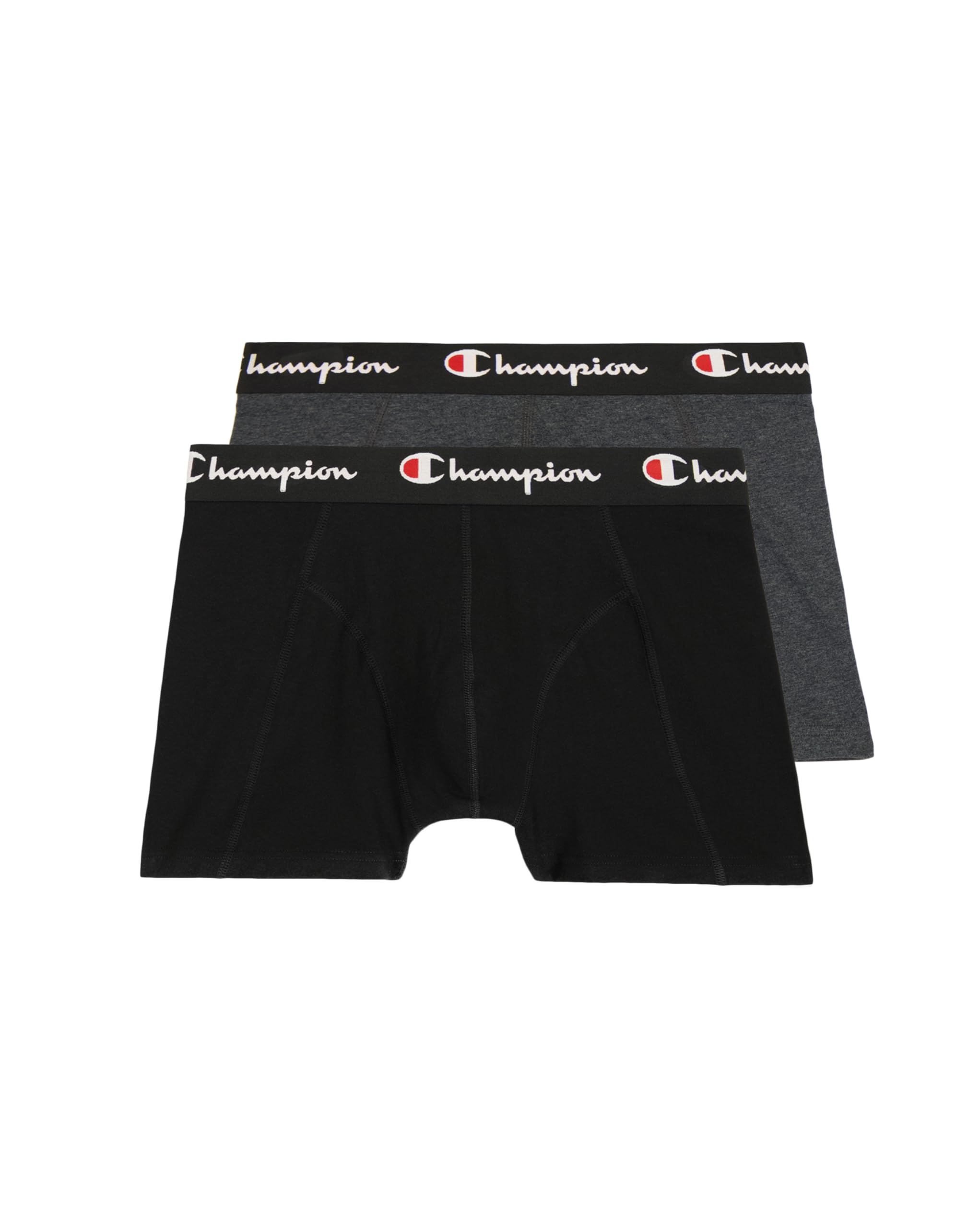 Champion Core X2, Boxer aderenti Uomo, Nero & Grigio Melange Scuro, M