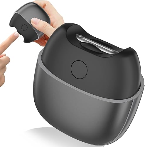 Miniatura 1 de Cortaúñas eléctrico inalámbrico, recortador automático de uñas con luz, 2 velocidades, cubierta magnética antideslizante, atrapa restos de uñas,