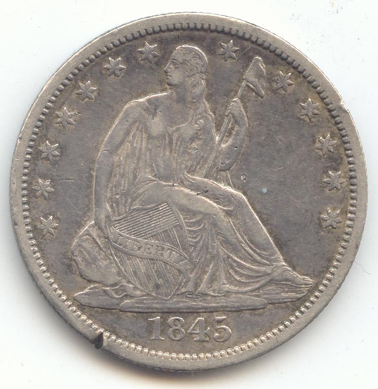 1845 O Seated Liberty Half Dollar Extra Fine Details