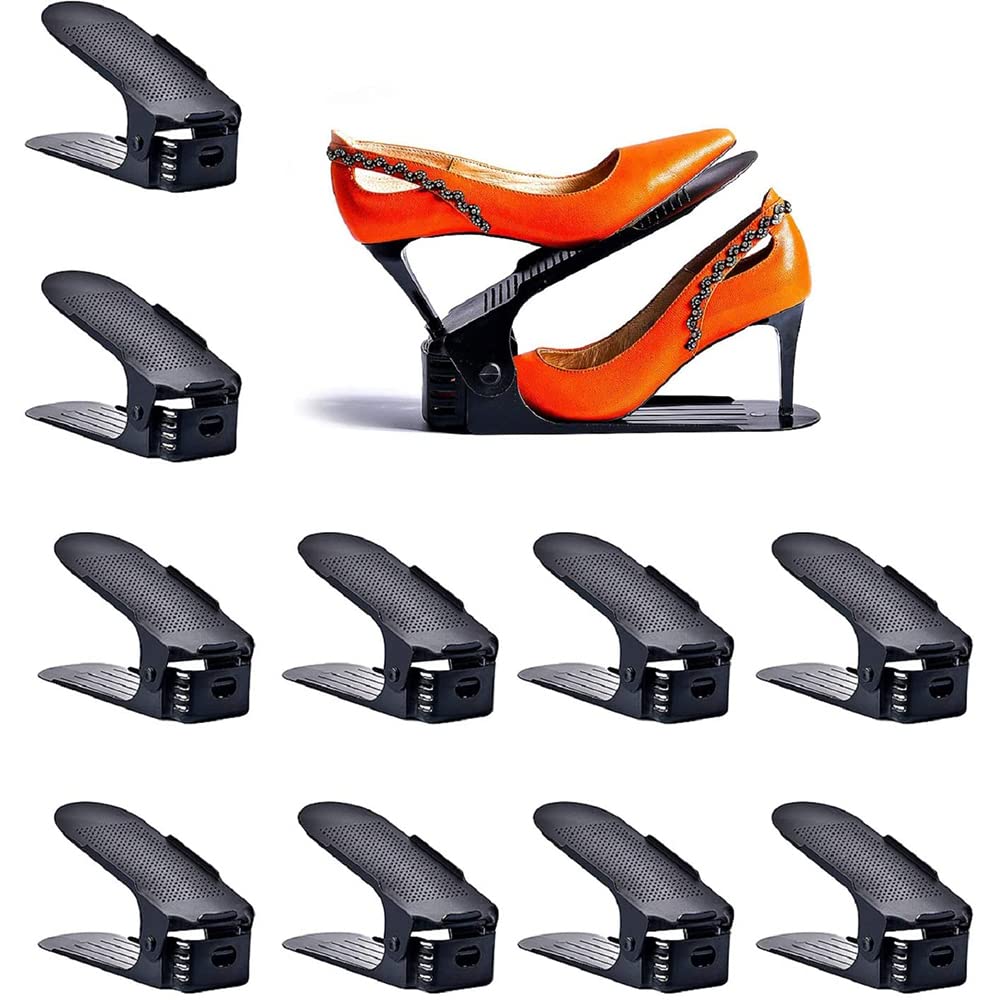 LANTUS Lot de 30 Support à Chaussures Réglables, Range Chaussures Gain de Place, Rangement Chaussure avec Fonction Antidérapante, Organiseur de Chaussures, Réglables à 3 Niveaux