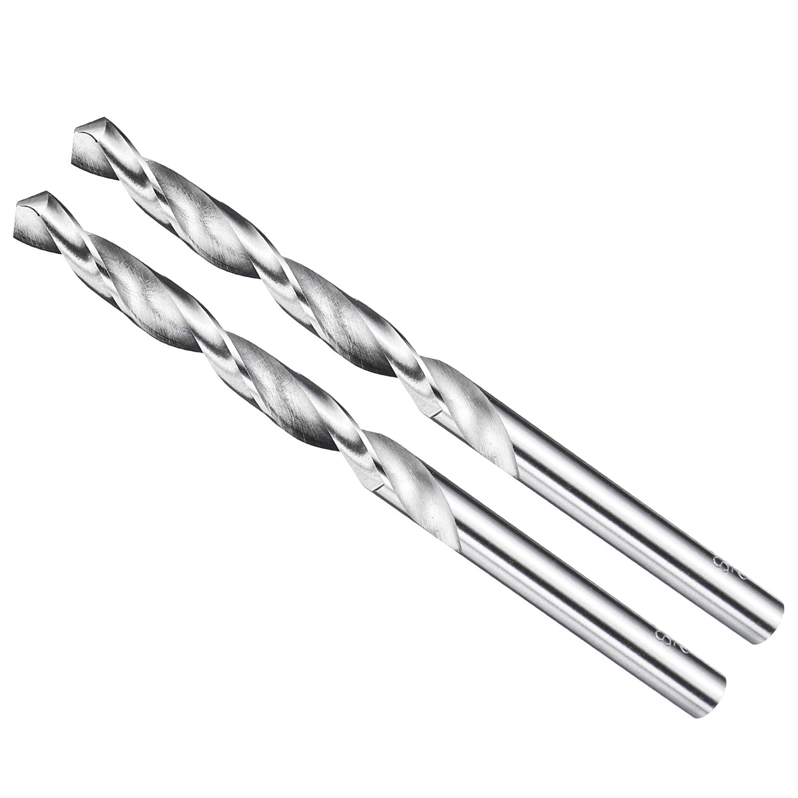 METALLIXITY Drill Bit (6.2mm) 2Pcs, 4241 High-Speed Steel Straight Shank Uncoated (Bright) 118° for Wood Plastic Iron Copper Aluminum Low Soft Metal