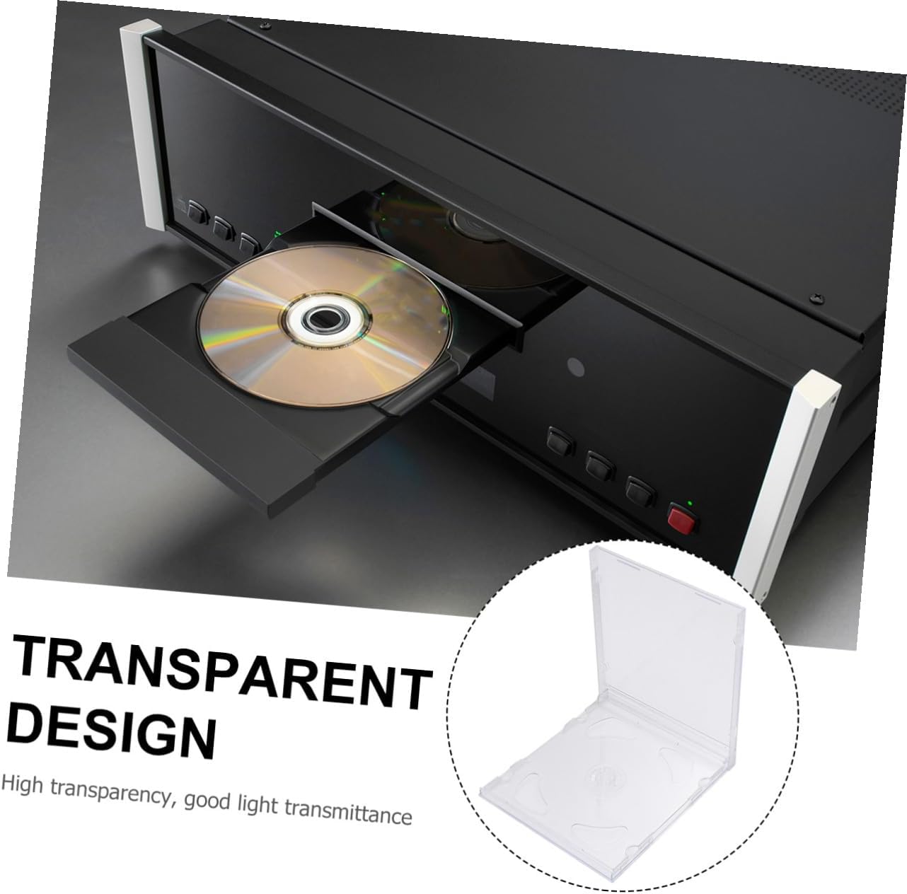 Mikinona CD Storage Box 10PCS Hard Plastic Case for DVD and CD Media Double Layer Design for Home and Travel Organization