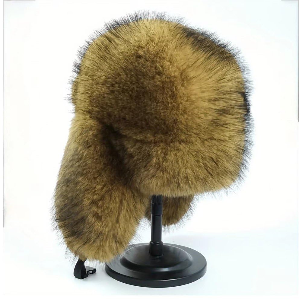 Klasyczna pluszowa czapka zimowa Ushanka Rosyjska czapka strażacka z nausznikami wiatroszczelna dla mężczyzn i kobiet w chłodne dni.