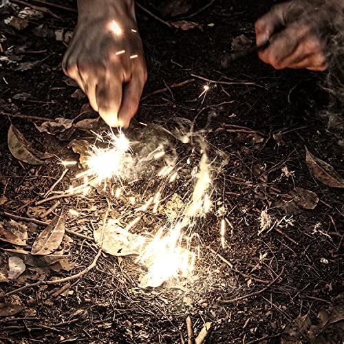 2Pcs Fire Starter Survival Tool With Waterproof Bag & Wood Handle, All-Weather Magnesium Survival Igniter For Hiking, Camping, Campfires, Emergency Survival Kits #TOP2