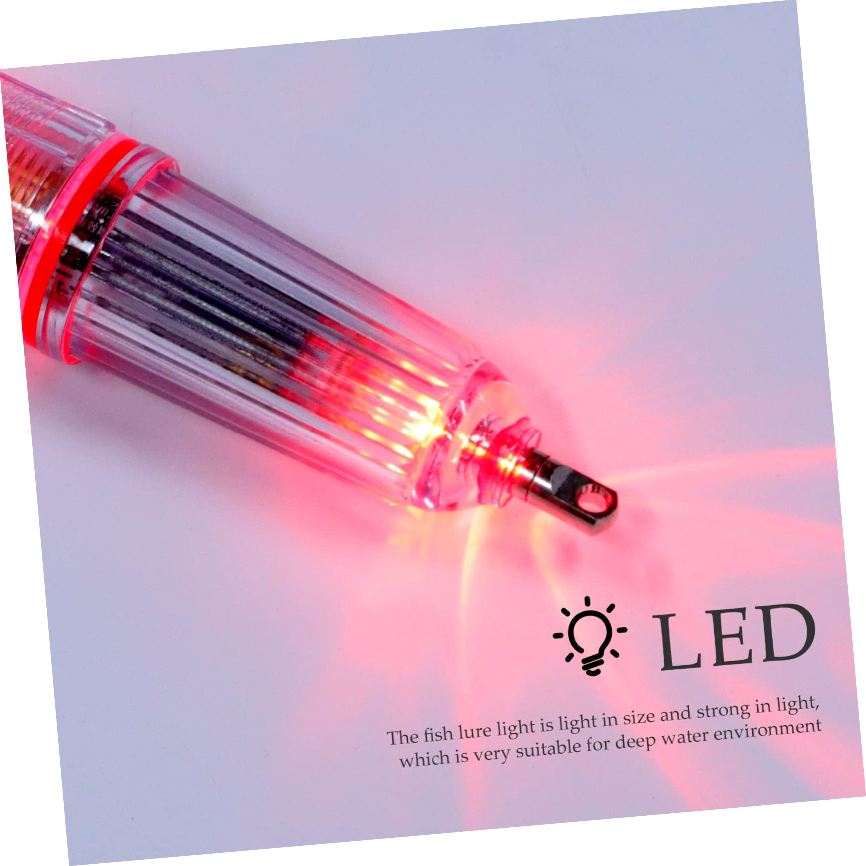 GANAZONO Battery-Powered Underwater Fishing Light White Fishing Light Fish Lure Lamp Night Accessories