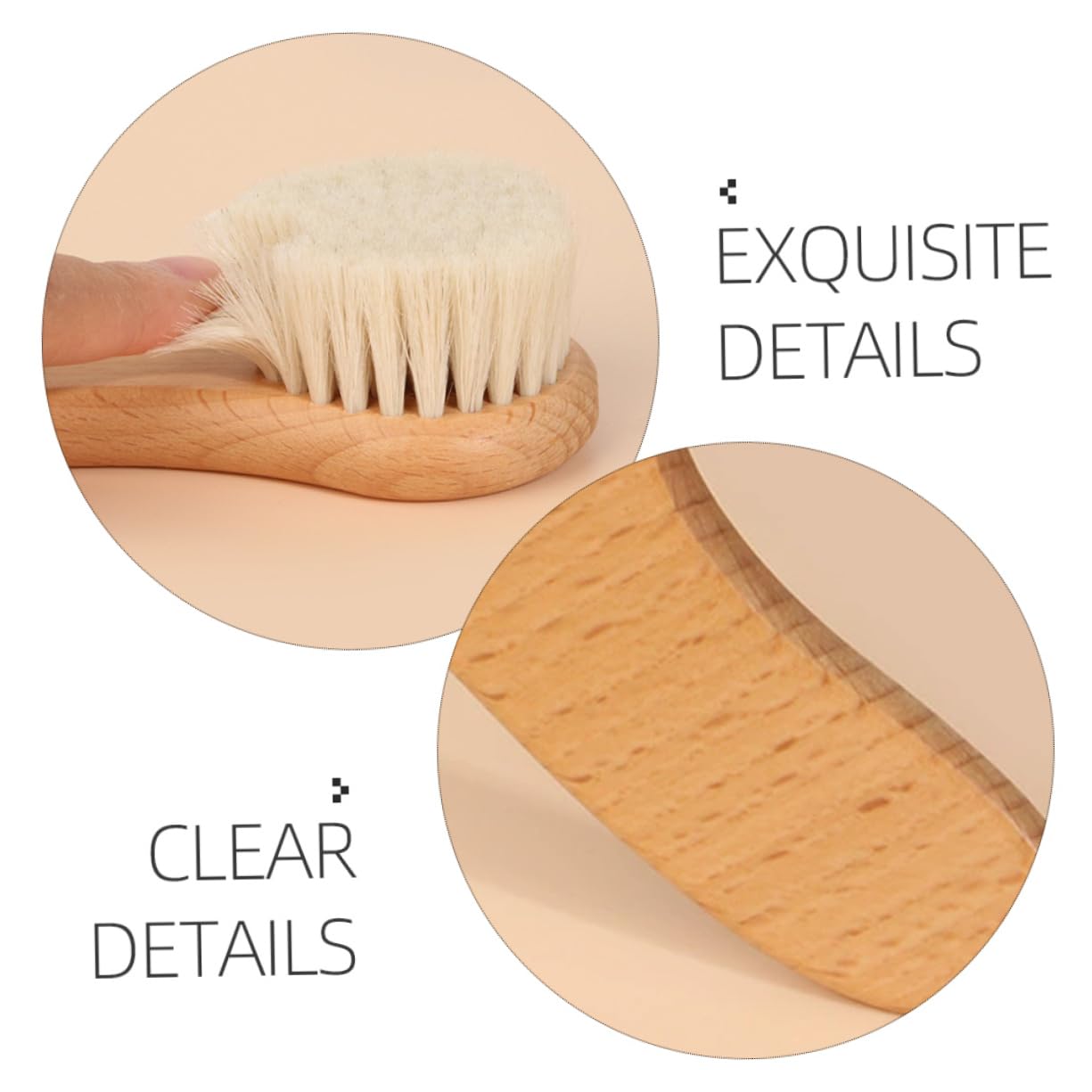 LIFKOME Newborn Hair Wash Brush Set Grooming Kit for Newborns Soft Bristles Massage Comb