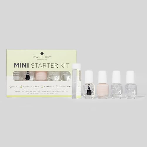 Miniatura 2 de Dazzle Dry Mini kit completo de iniciación | Paso 1 - Preparación de uñas, paso 2 - Capa base, paso 4 - capa superior, transformación - relleno de