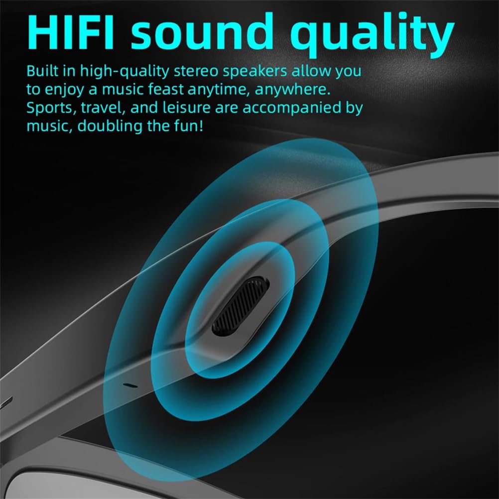 Occhiali intelligenti assistente ia audio hd a 360° intelligente chiamate | occhiali intelligenti bluetooth con ia lenti anti-uv, protezione ip4, ideali come regalo per il ciclismo