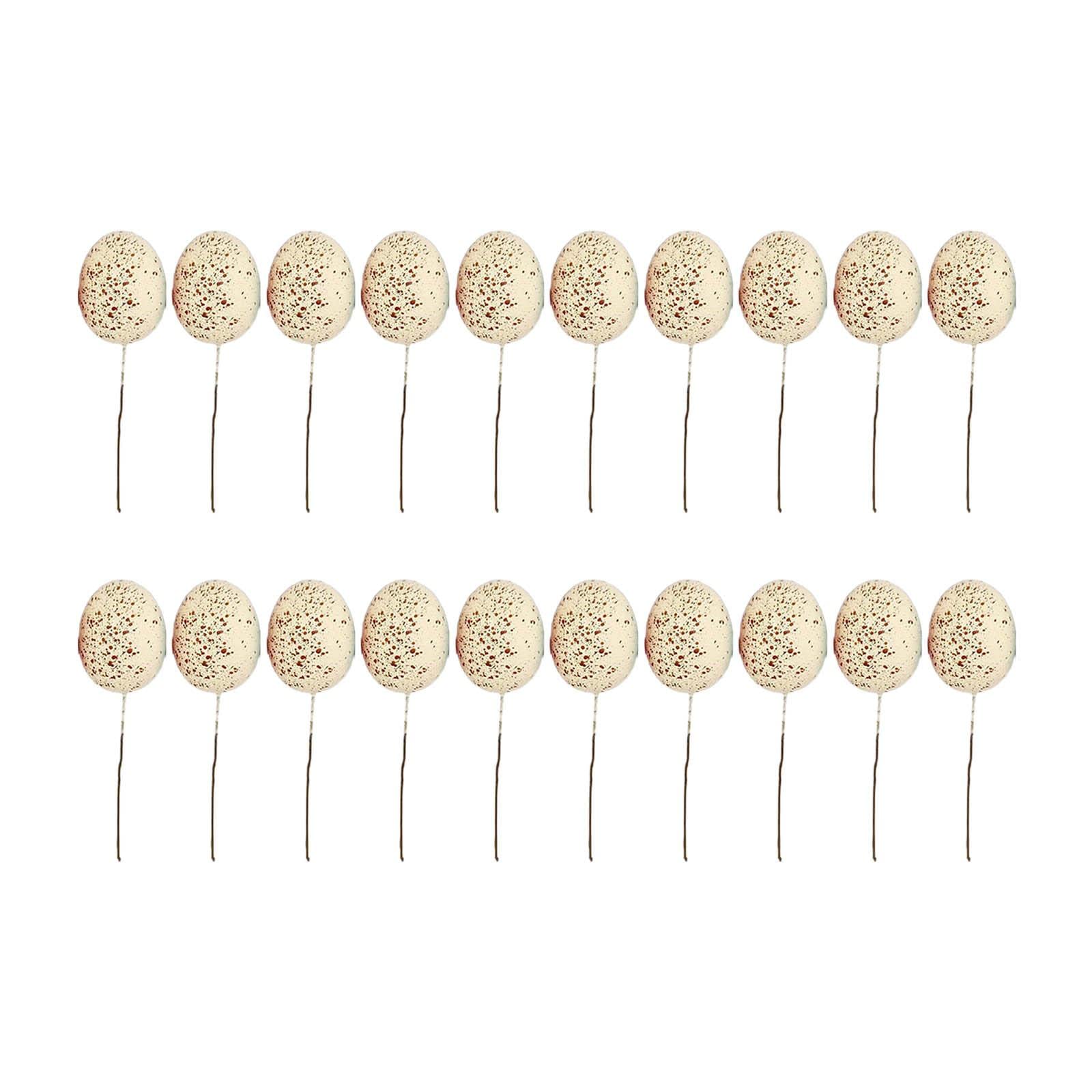 NEWFT 20Pcs Easter Foam Eggs Colorful Ornament Art Crafts Supplies for Kindergarten School Students Ornament