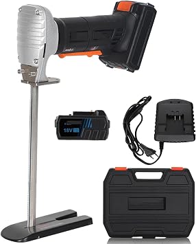 Electric Saw Sponge Cutter,Brushless Foam Rubber Cutter 6/8/12  Kit,AC/DC 2.0Ah 18V, Cutting of All Densities of Foam Rubber,Upholstery Foam Cushion & Flexible Plastic Foam,DC-12in