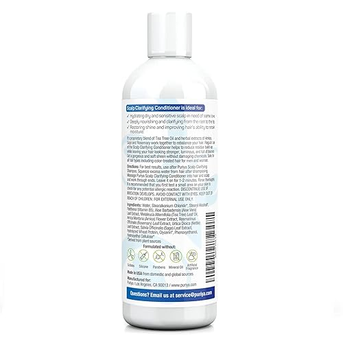 Miniatura 5 de Puriya Champú sin sulfato, acondicionador para el cabello con aceite de árbol de té y gel de baño para hombres y mujeres, juego de baño 3 en 1,