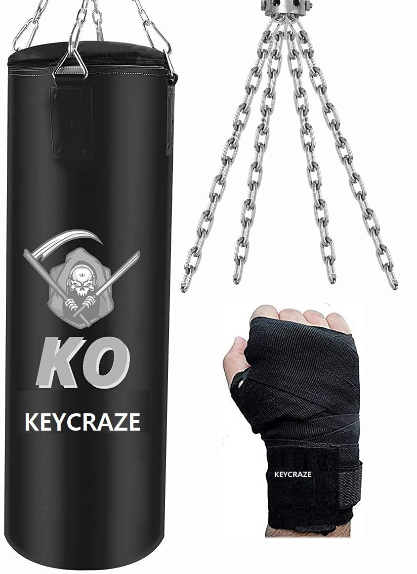 KEYCRAZE Punching Bag Hanging Bag (Unfilled Punching Bag 4 FEET with Hand Wrap MMA Kickboxing Thai, 48 inch) (B0BNXMQBPS) Amazon Price History, Amazon Price Tracker