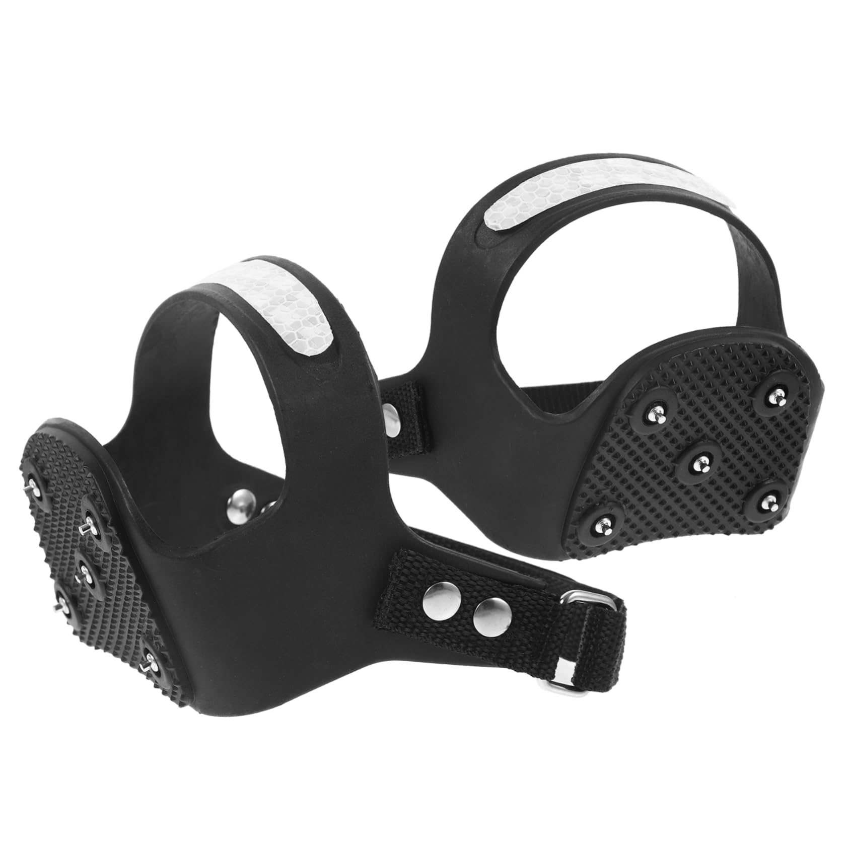 Holibanna Copriscarpe Per Ramponi Puntali Per Scarpe Da Arrampicata Sulla Neve Tacchette Impugnature A Spillo Correre Dente Escursione Pinze Per Scarpe Da Ghiaccio Protettore Black