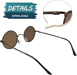 KANASTAL Round Sunglasses for Men Women Hippie Polarized Sunglasses Retro Vintage Sun Glasses UV400 Protection