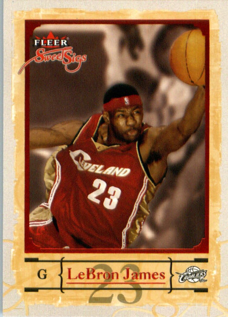 2004 05 Fleer Sweet Signatures Basketball Card #75 LeBron James Cleveland Cavaliers