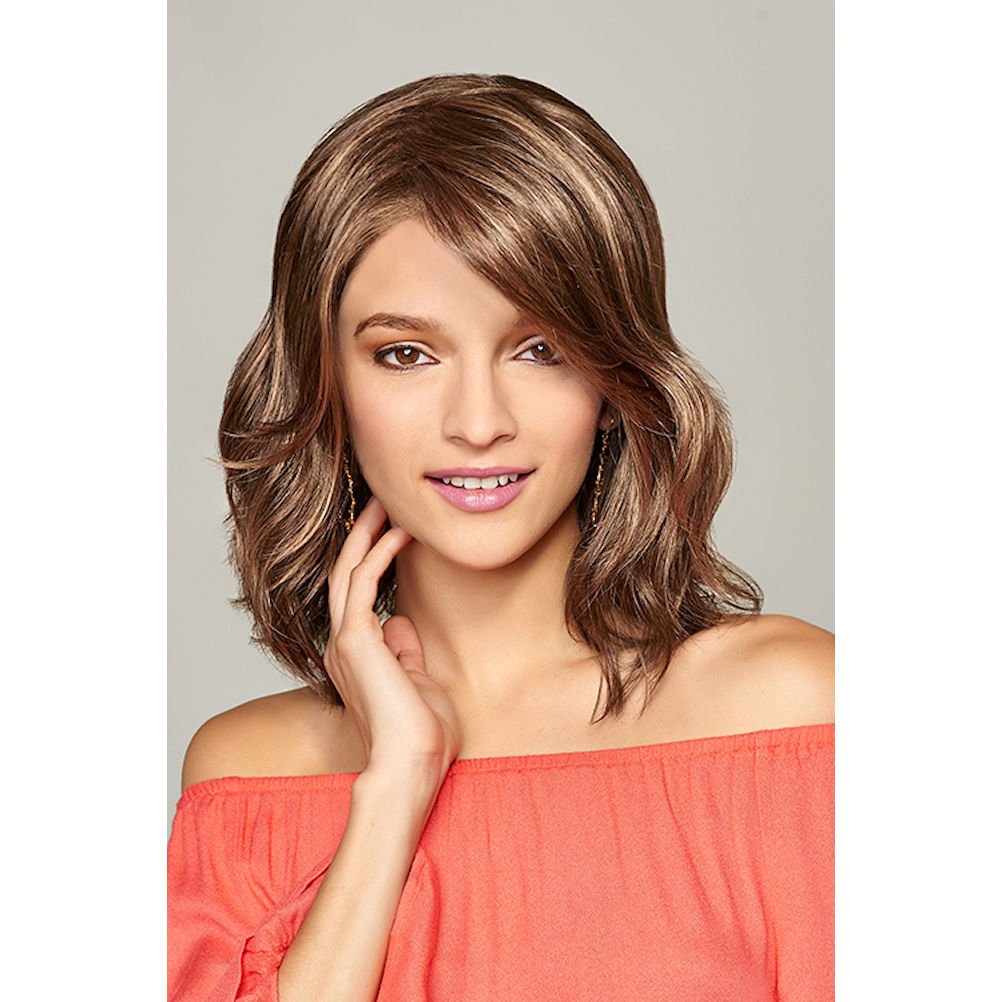 Henry Margu (Kendall - Synthetic Lace Front Monofilament Wig in 131GR 131GR Fire red with auburn highlights and dark brown roots