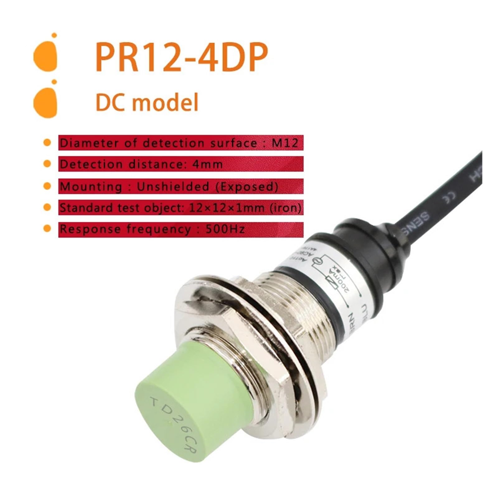 Näherungsschalter, induktiver Näherungssensor PR08-2DN 2DP PR12-4DN PR18-8DN Erfassungsabstand M8 M12 M18 NPN/PNP NO/NC(PR12-4DP)