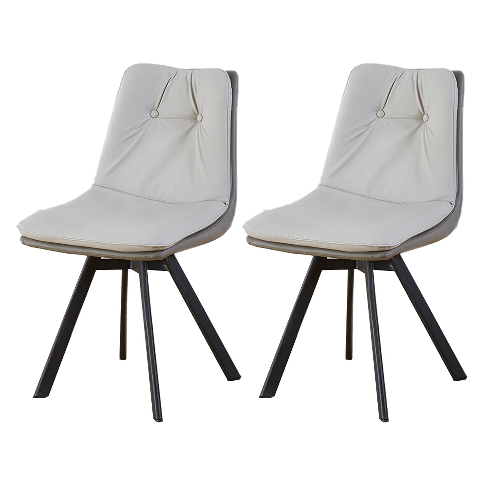 Chaise de salle à manger en cuir PU facile à nettoyer pour repas de famille