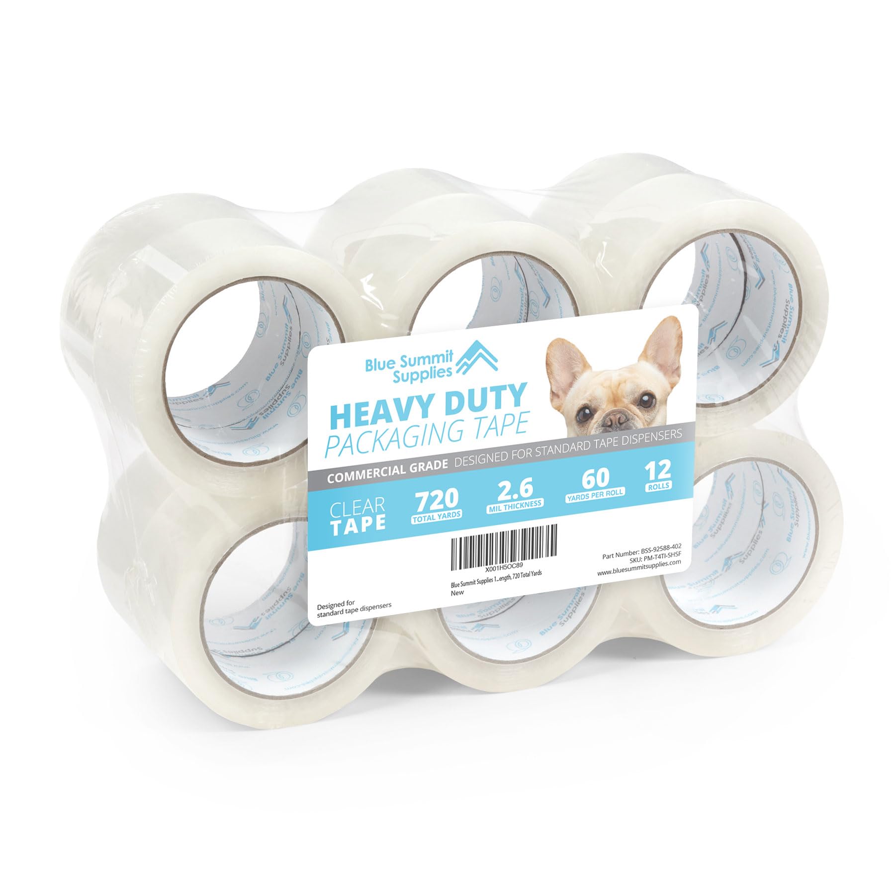 Lot De 12 Rubans Adhésifs D'emballage Robustes, Transparents Conçus Pour Les Boîtes De Déménagement, L'expédition, Le Bureau, Qualité Commerciale, 2,7 Mm D'épaisseur, 60 M De Long