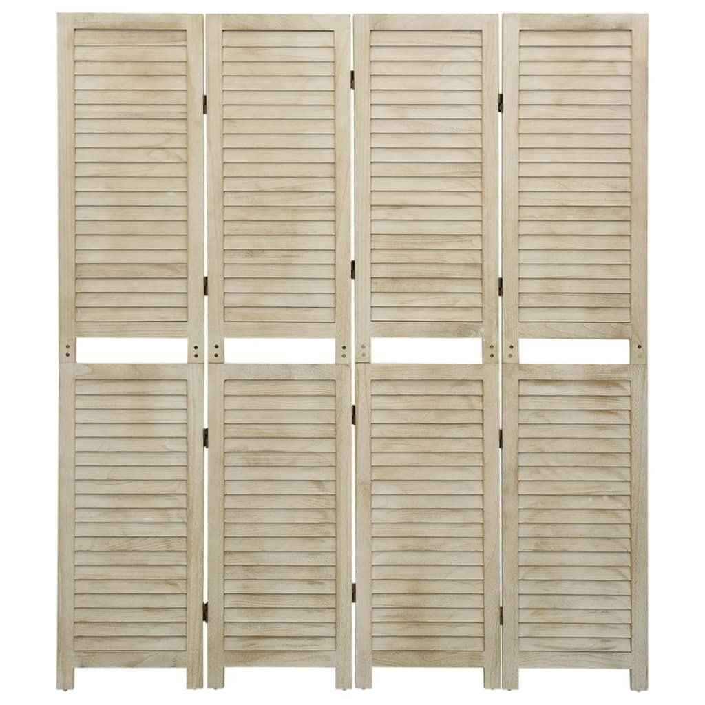 Séparateur de pièce en bois 4 panneaux pliable 140x165 cm pour le salon et bureau