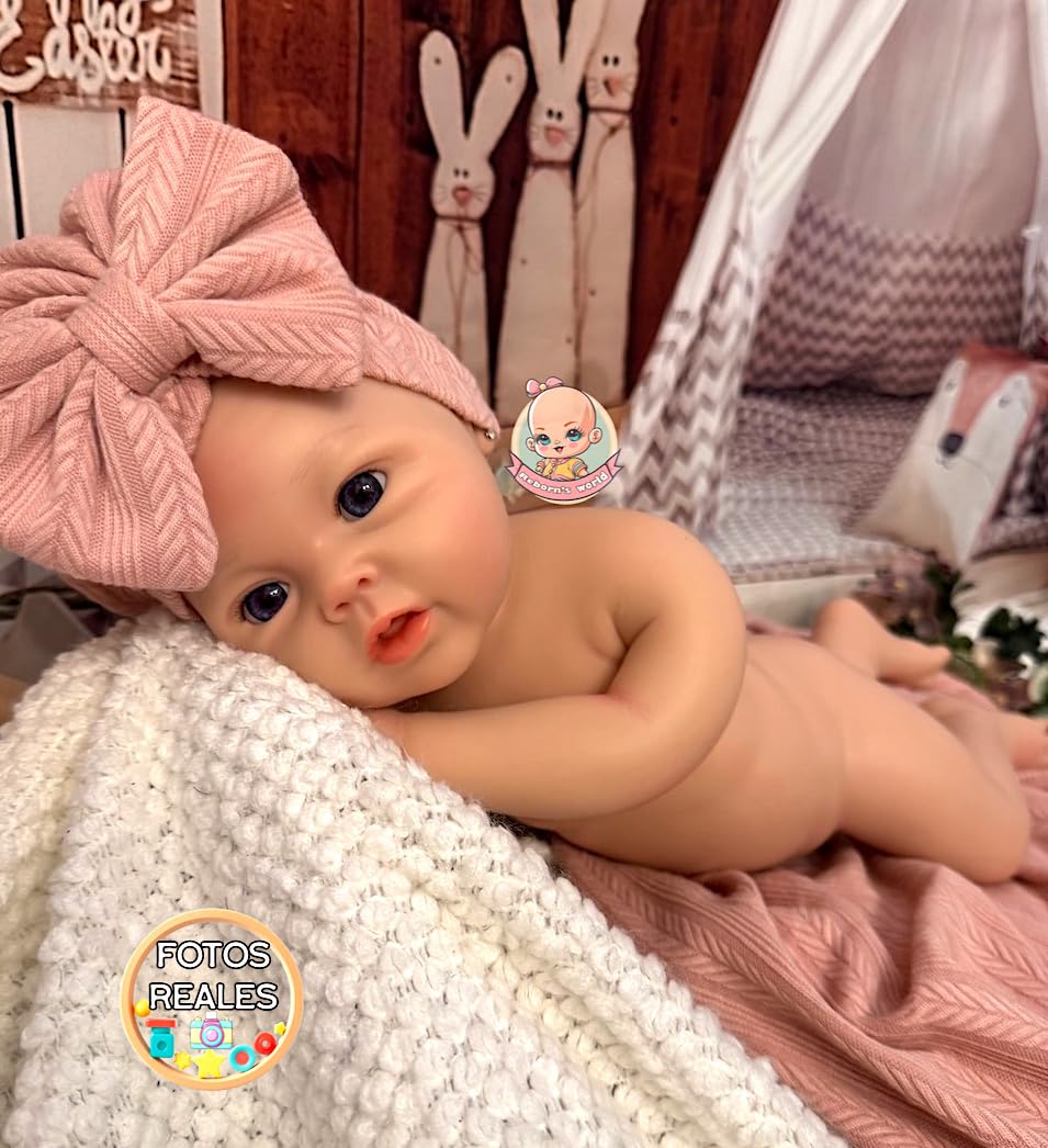 Bébé fille reborn tout en silicone de platine de 49cm pour Bébé fille reborn tout en silicone de platine de 49cm pour