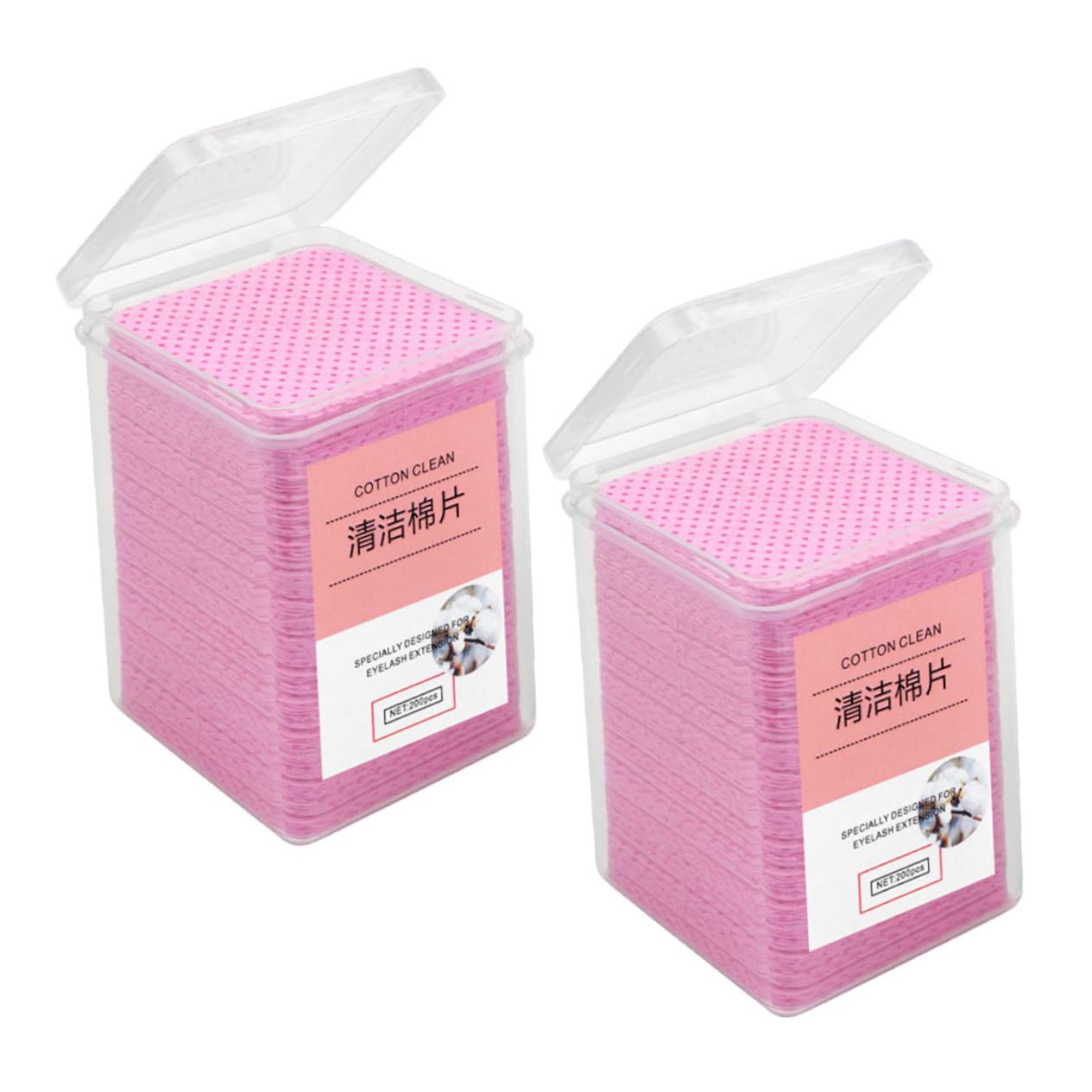 IWOWHERO Eyelash Cleaning Pads Wiping Cloth Lash Extension Supplies Non-Woven Fabric