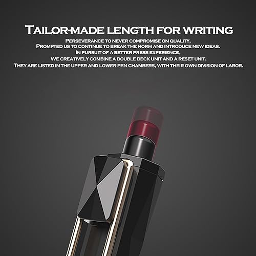 Miniatura 3 de DUNBONG Bolígrafos de gel retráctiles de 0.020 in, tinta negra, punta de aguja, diseño de superficie de corte en forma de diamante, caja de 6