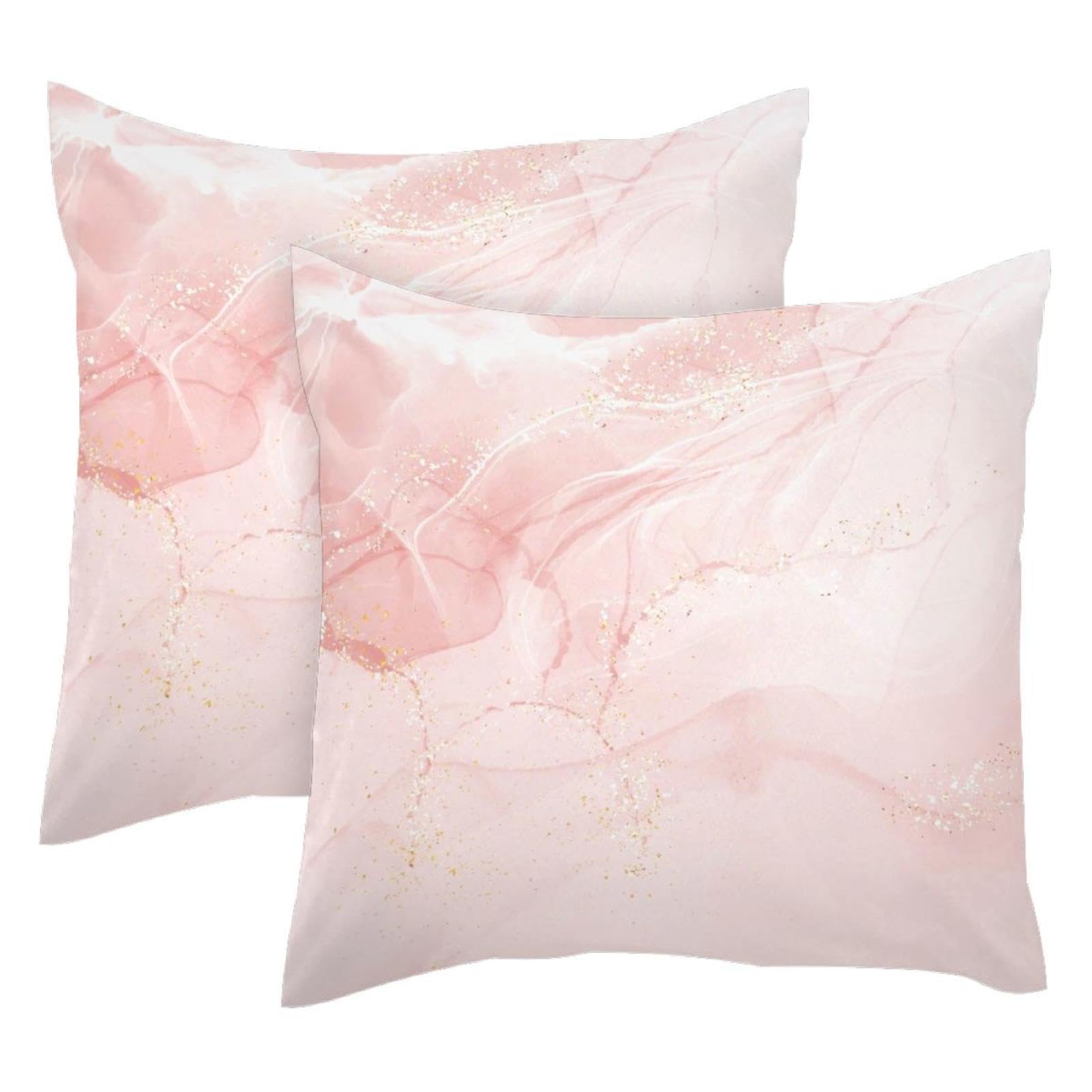 Lot de 2 housses de coussin de Noël motif marbre doré idée cadeau maison