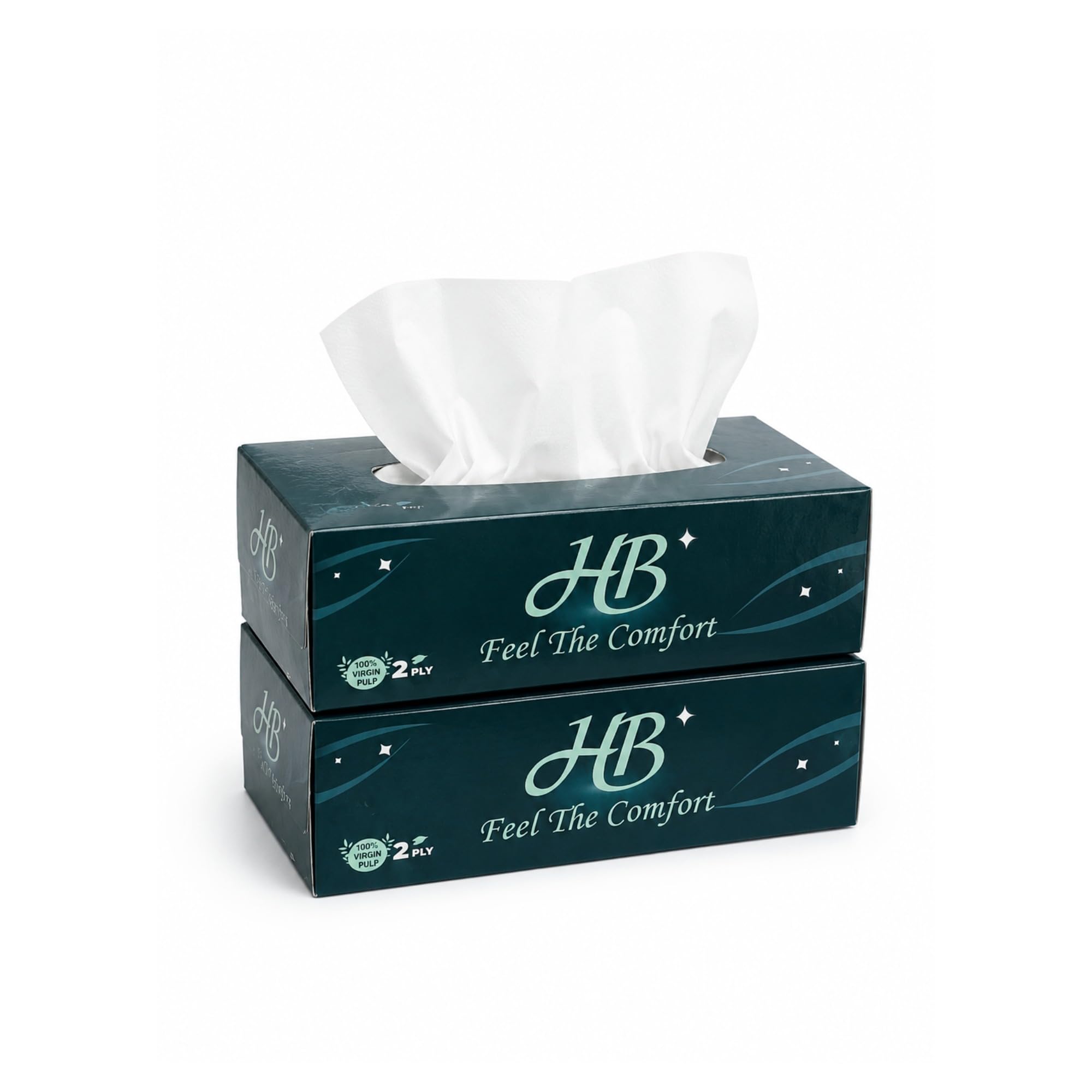 HB Premium Facial Tissue Box | 100 Pulls | 2 Ply Soft Tissues | Virgin Pulp | Multipurpose Face & Hand Tissue-image-18
