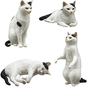 Kitan Club Art in the Pocket, Oshu Moriguchis Cat Figure Mascot 3 x All 4 Types, Full Complete Gacha Capsule Toy