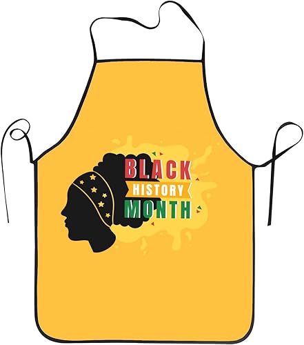 SLNFDKND Delantal con texto en inglés "I Am Black History Month, para mujeres y hombres, ajustable, decoración para cocina, cocina, fiesta de