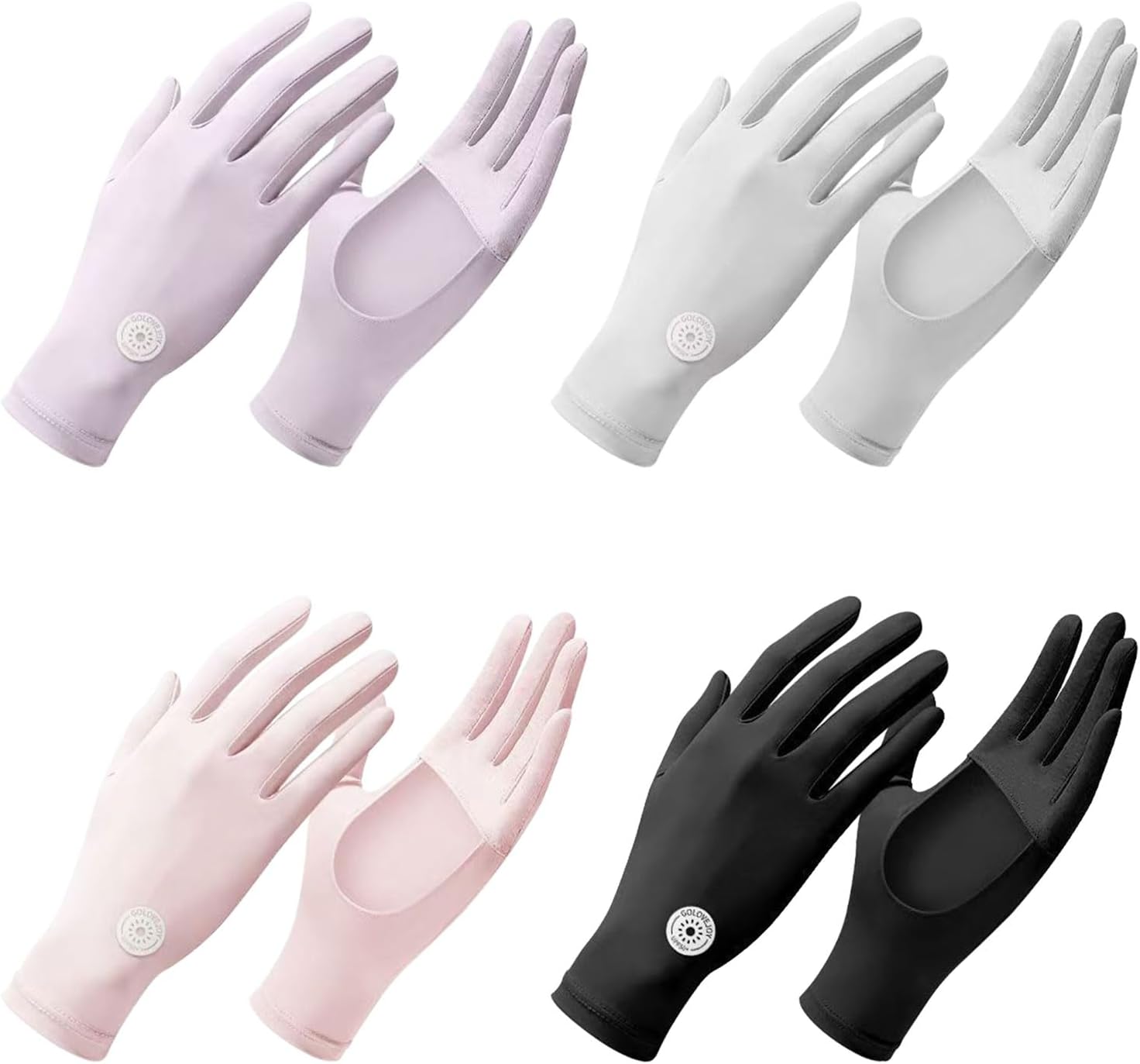Ice Silk Nylon Sun Gloves for Women Offering Sun Defense for Outdoor Adventures Women's Sun Gloves