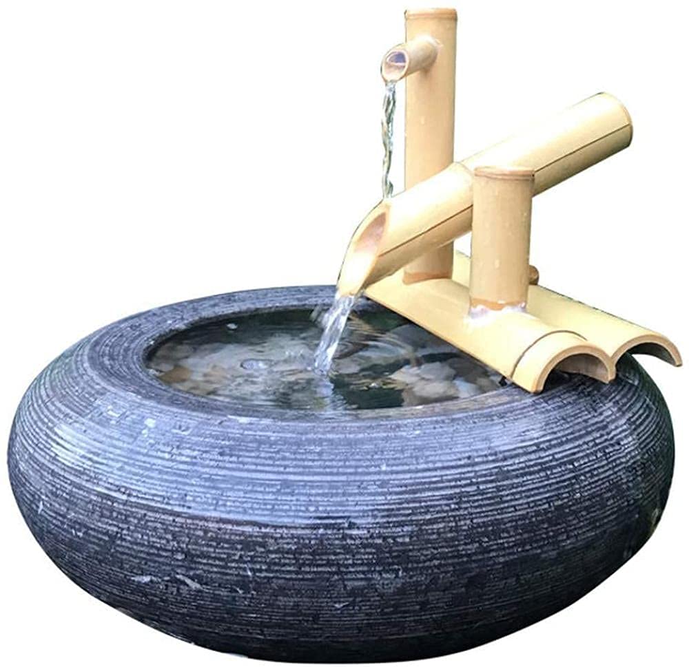 Amazon.co.jp: 竹製噴水キット 竹製噴水装飾 竹製噴水 水機能 噴水