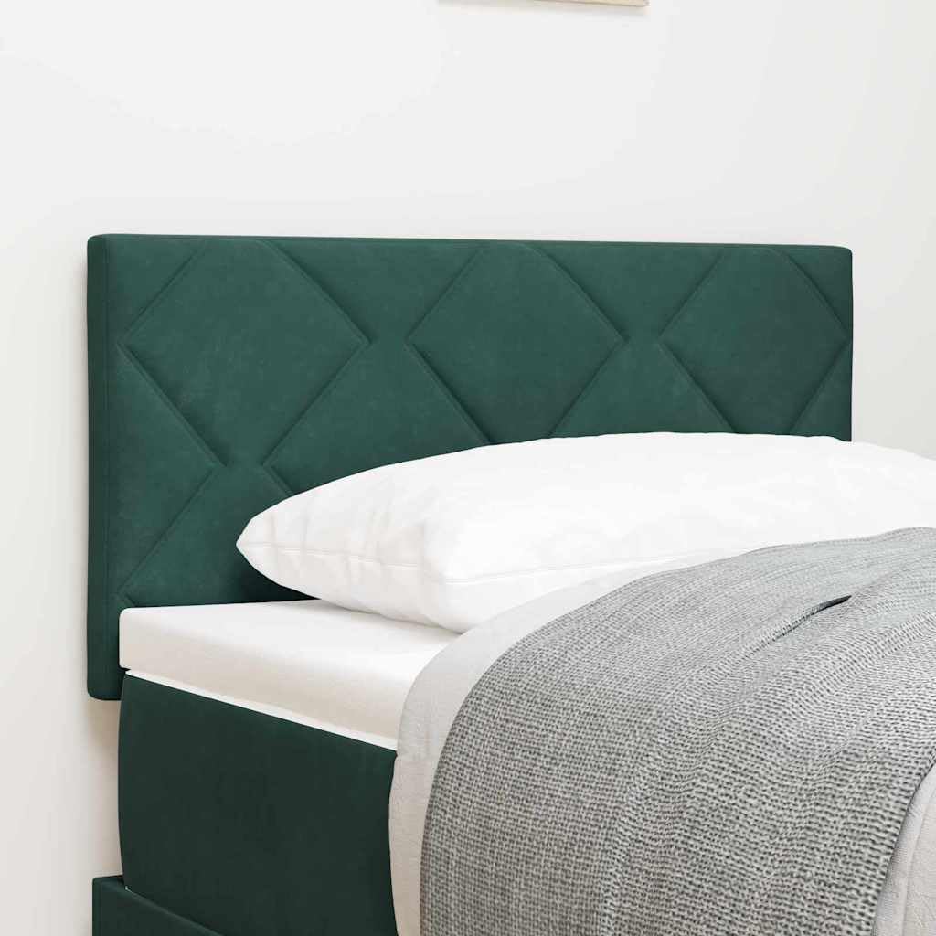 Cabecero verde oscuro 80 cm terciopelo 78/88 cm ajuste altura madera de pino dormitorio invitados habitación juvenil