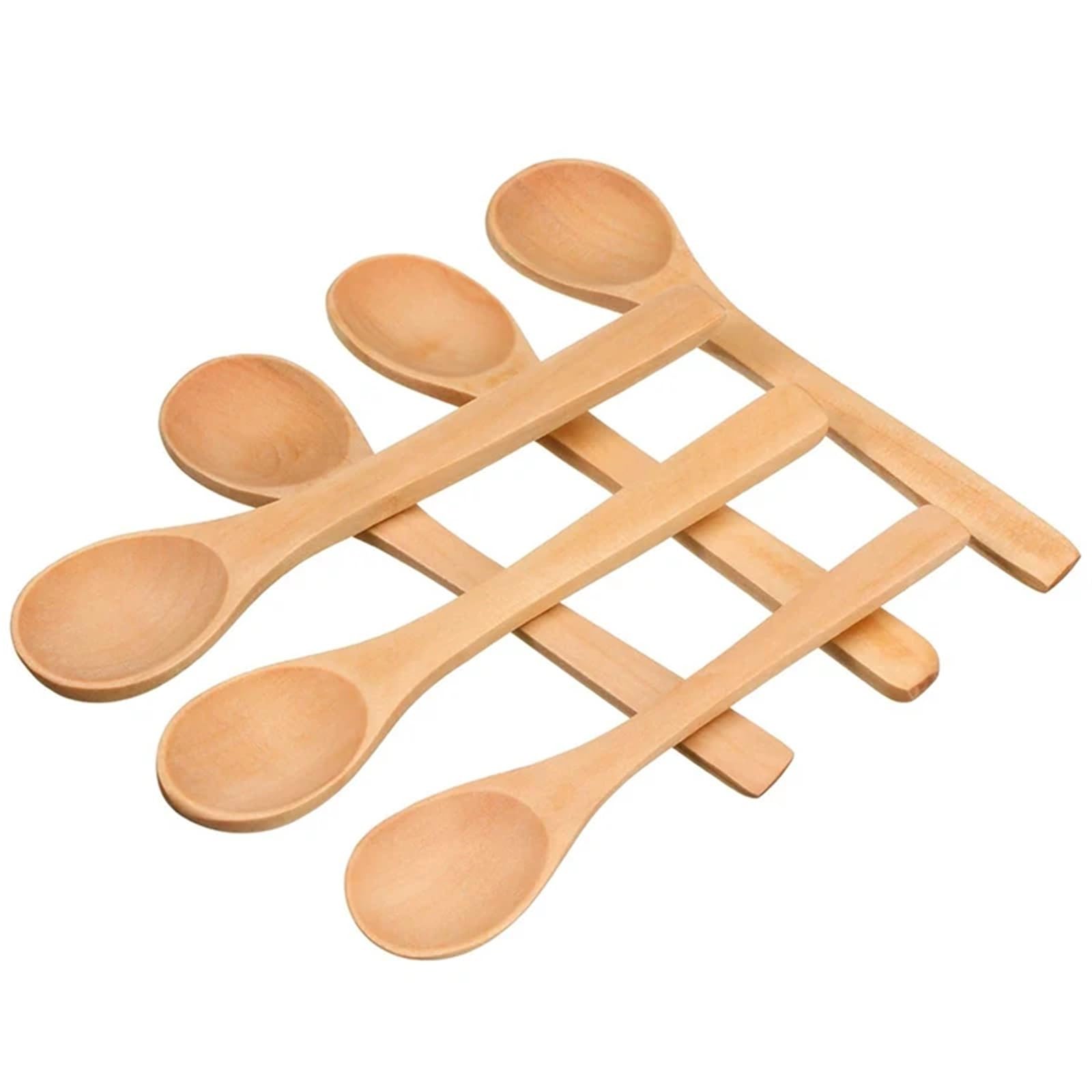 30 kleine Suppenlöffel aus Holz, Honig, Teelöffel zum Servieren von Gewürzen | Umweltfreundliche Mini-Löffel aus Holz, perfekt für Honig, Gewürze und Verkostungen.