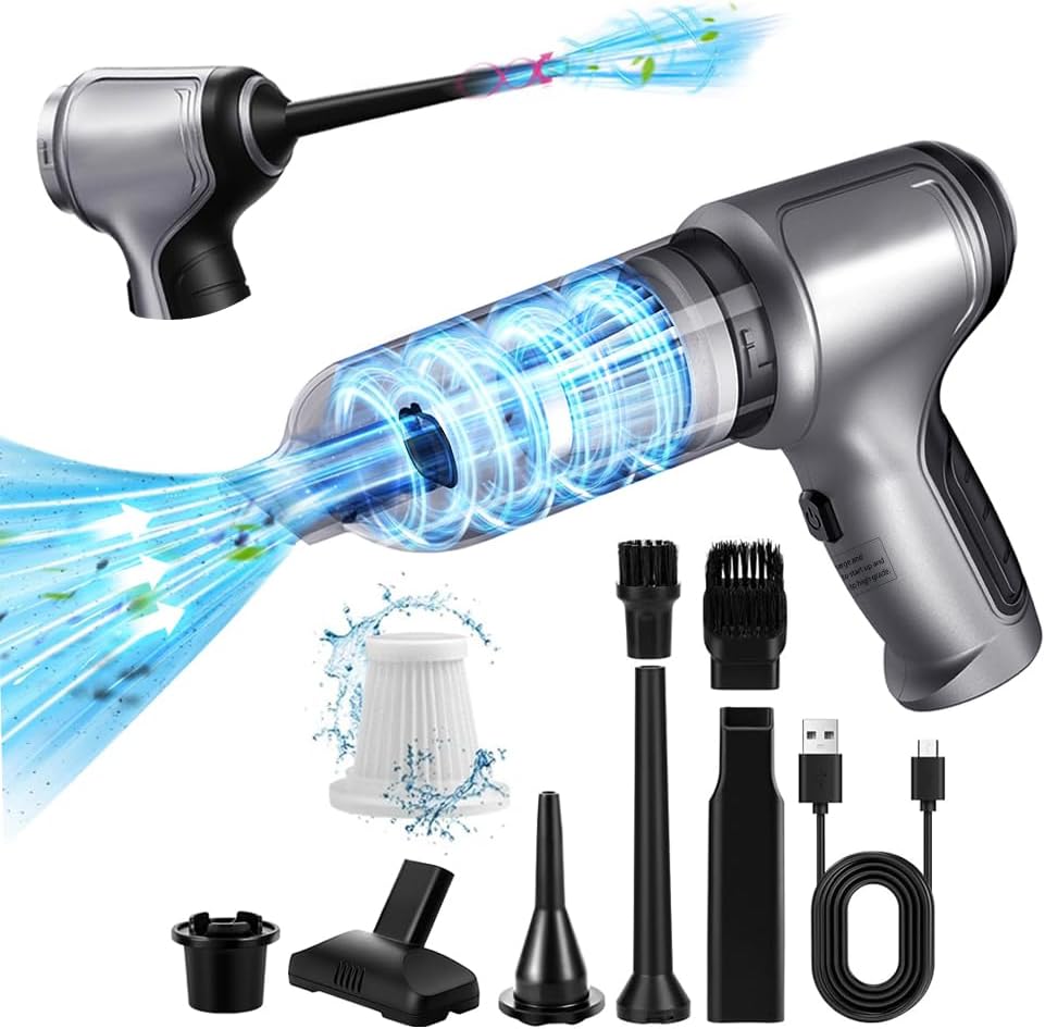 J&T Technology 3 in 1 Handheld Car Vacuum Cleaner Cordless,15000PA Brushless Vacuum & Air Duster,Portable Mini Vacuum Cleaner with Multi-Nozzles for Car, Home, Office, Pet Hair J&T Technology 3 in 1 Handheld Car Vacuum Cleaner Cordless,15000PA Brushless Vacuum & Air Duster,Portable Mini Vacuum Cleaner with Multi-Nozzles for Car, Home, Office, Pet Hair