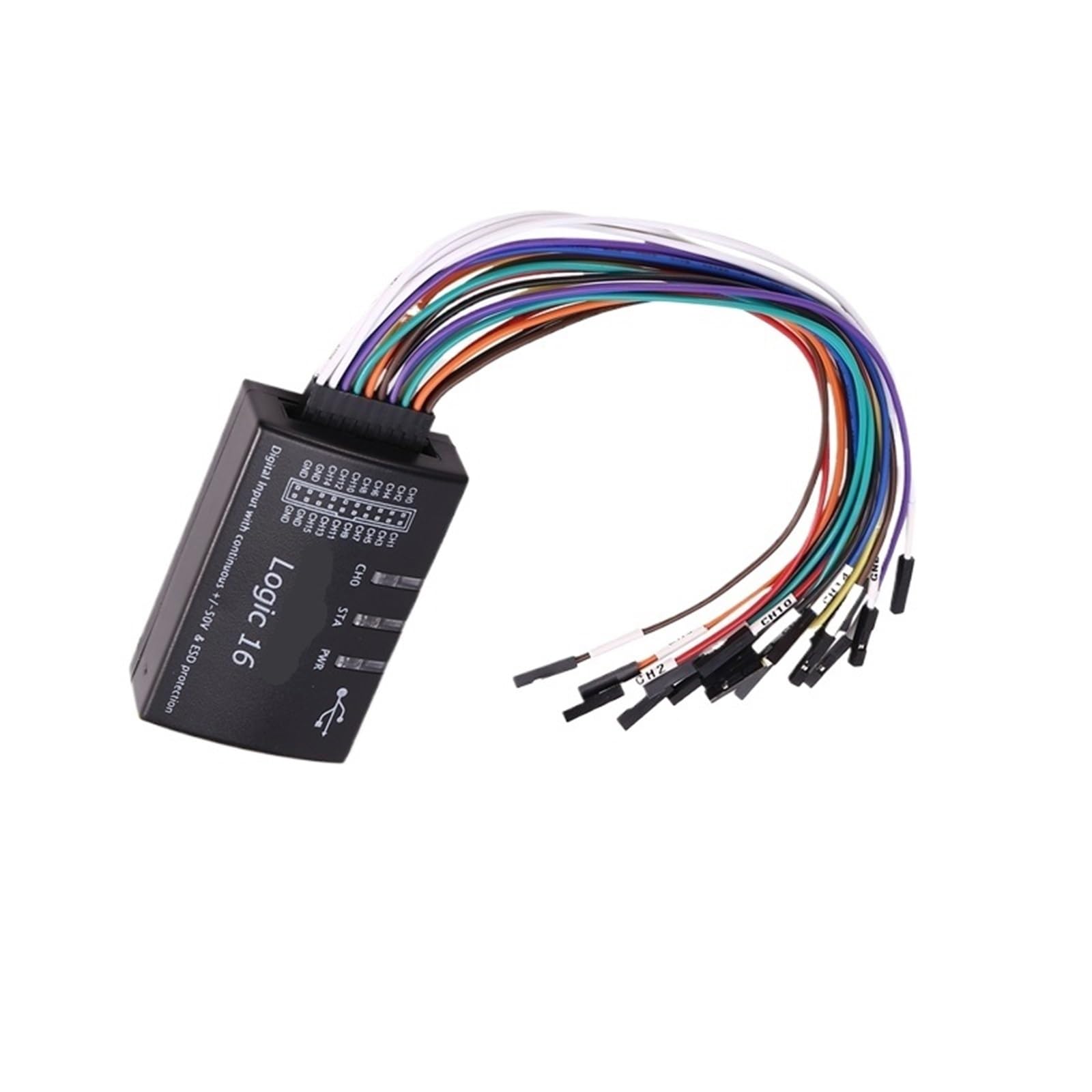 1pc AA46 Logic USB Logic Analyzer for Offizielle Version Probe Rate 100M 16 Kanäle Instrumente
