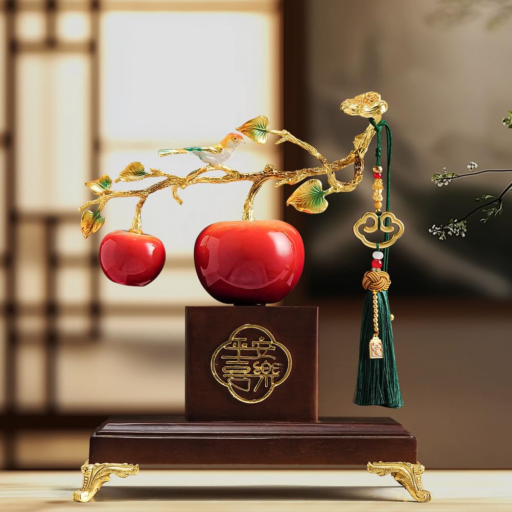 Ozdoby Feng Shui Bogactwo Figurka kolekcjonerska Fengshui Blat Chiński pulpit Orientalny chiński Tajemniczy wystrój Prezenty Świetne do uzdrawiania w domu lub biurze,Red