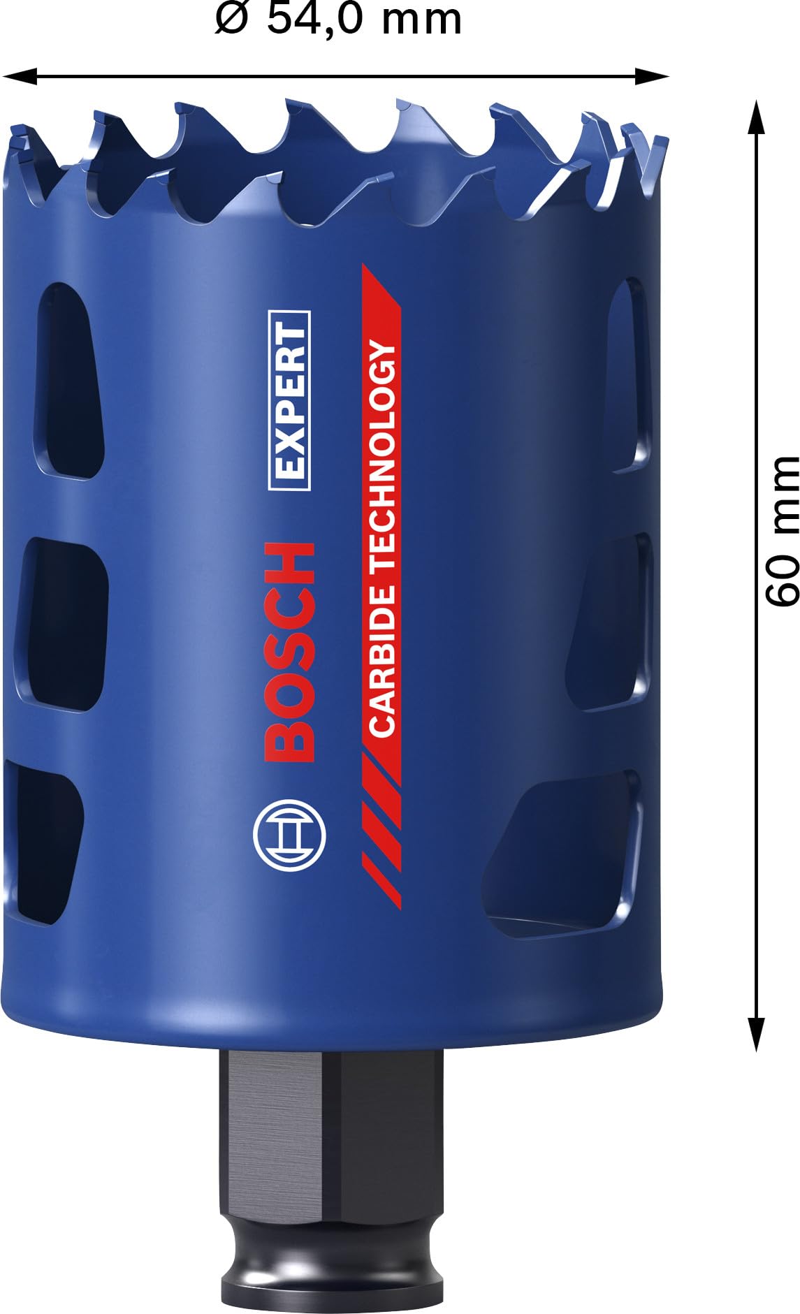 Bosch 1x Sierra de corona EXPERT Multi Material Power Change Plus (para Madera con metal, Ladrillo, Ø 54 mm, Professional Accesorios Taladro)