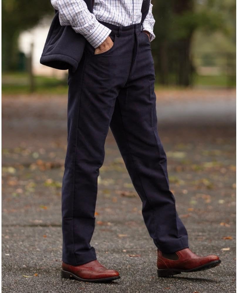 Walker and Hawkes Men's Yorkley Moleskin Trousers, 100% Cotton Warm Durable Countrywear - Image 2