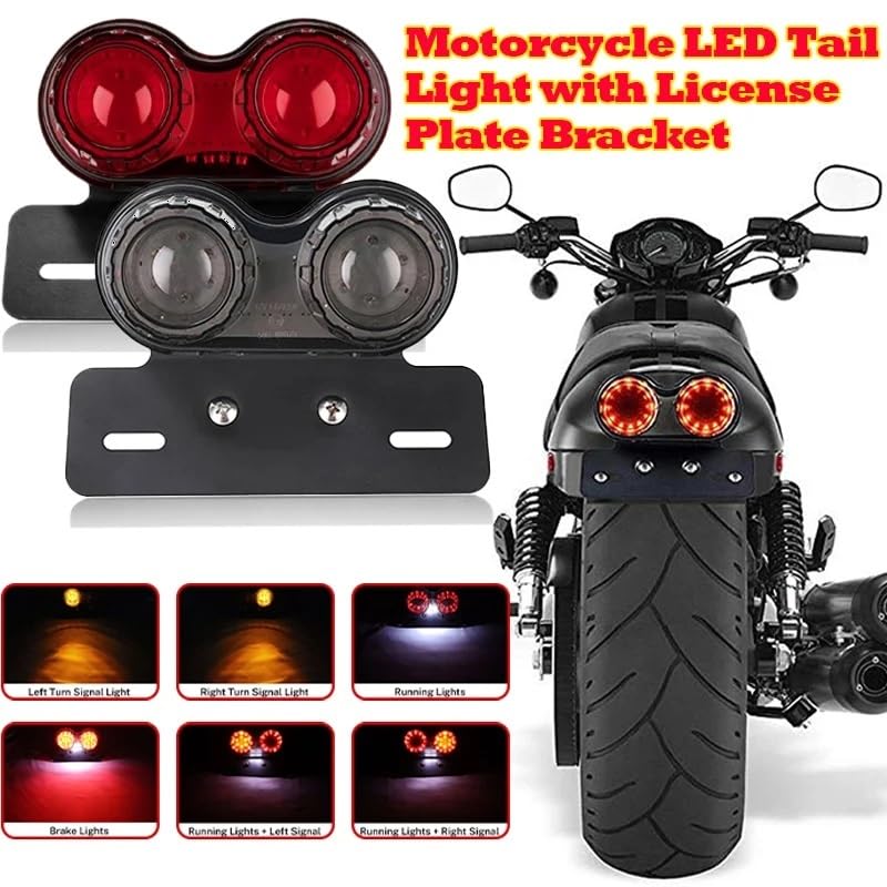 Moto Faros Freno Trasero​ Luz trasera LED universal para motocicleta
