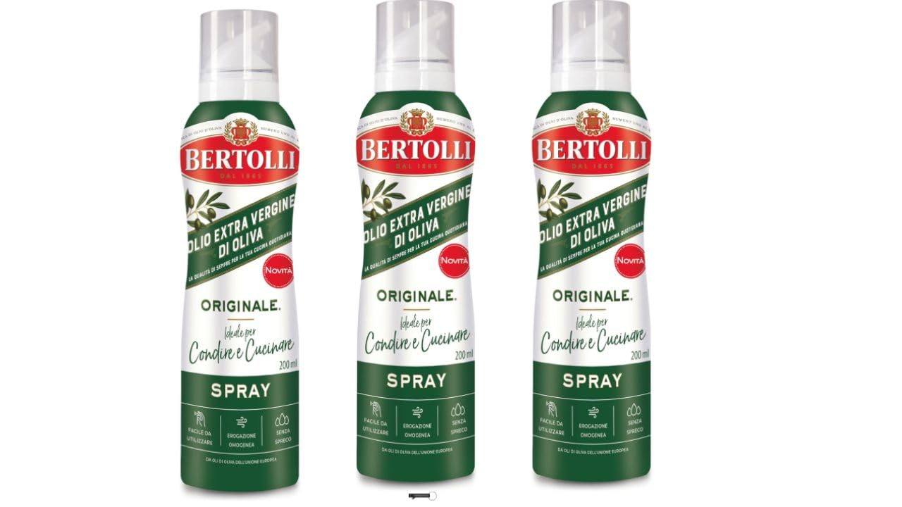 3pz Bertolli Olio Extra Vergine di Oliva Spray Originale 200 ml, + key smarter italy shop service